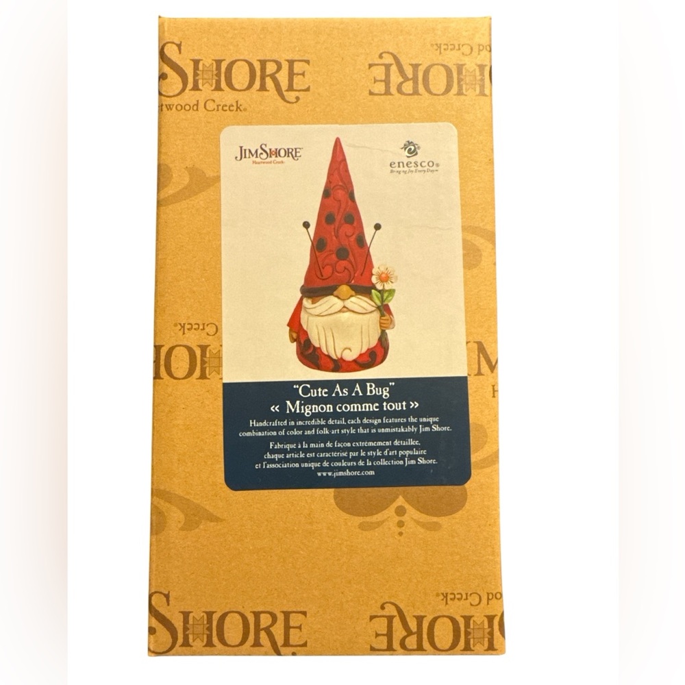 Jim Shore Heartwood Creek 2020 "CUTE AS A BUG" Ladybug Gnome 6010288 New